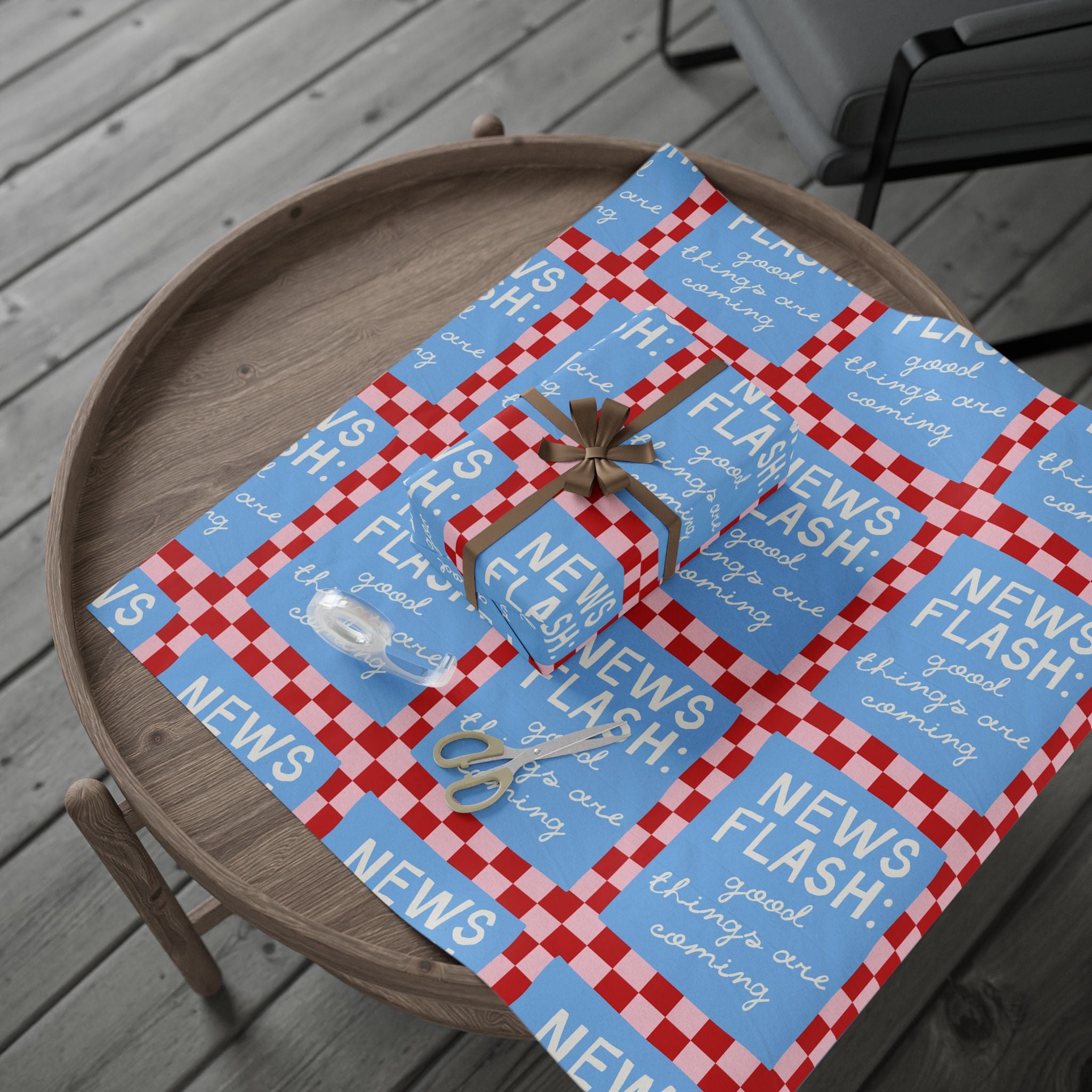 News Flash Wrapping Paper