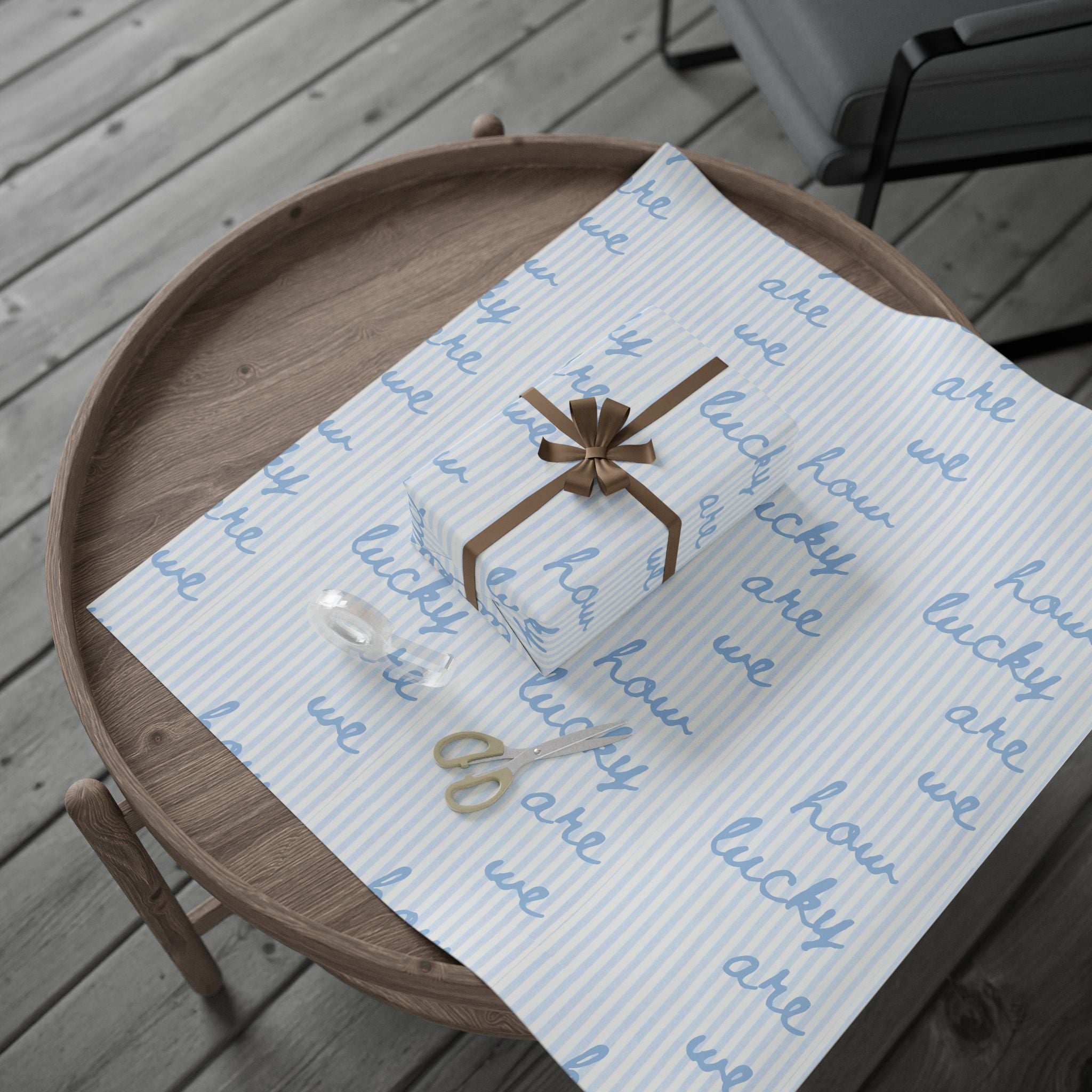 Lucky (Blue) Wrapping Paper