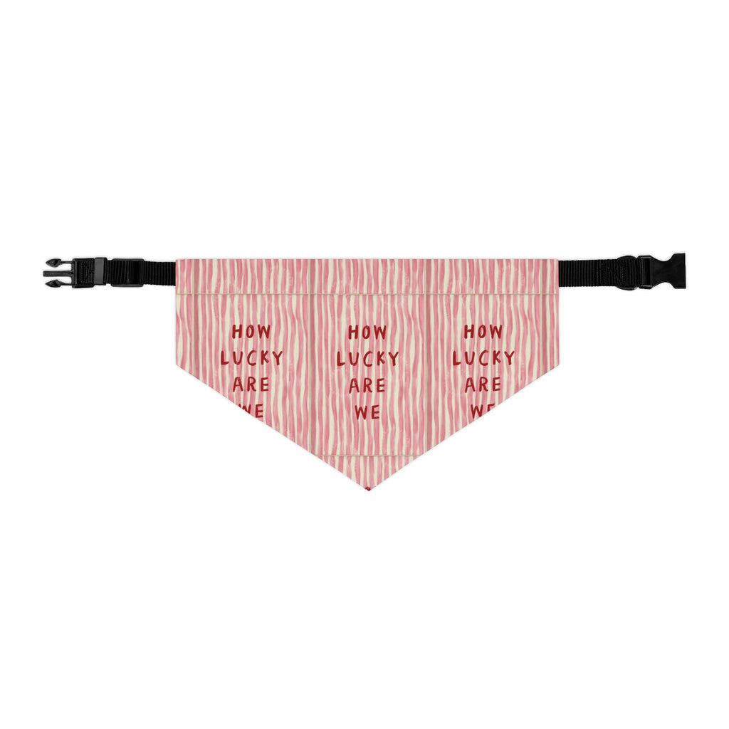 Lucky Stripe Pet Bandana Collar (For Cats And Dogs), Pink