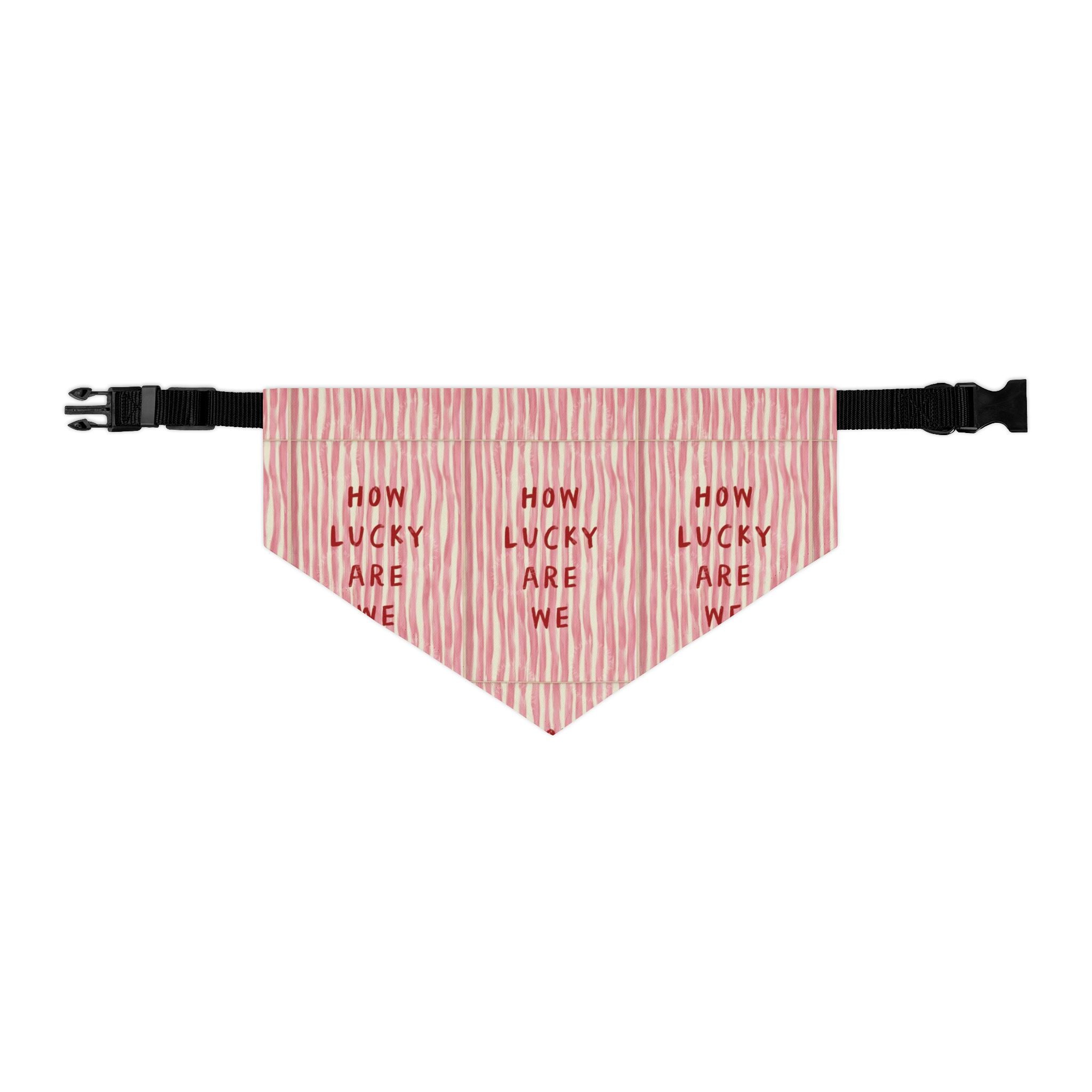Lucky Stripe Pet Bandana Collar (For Cats And Dogs), Pink