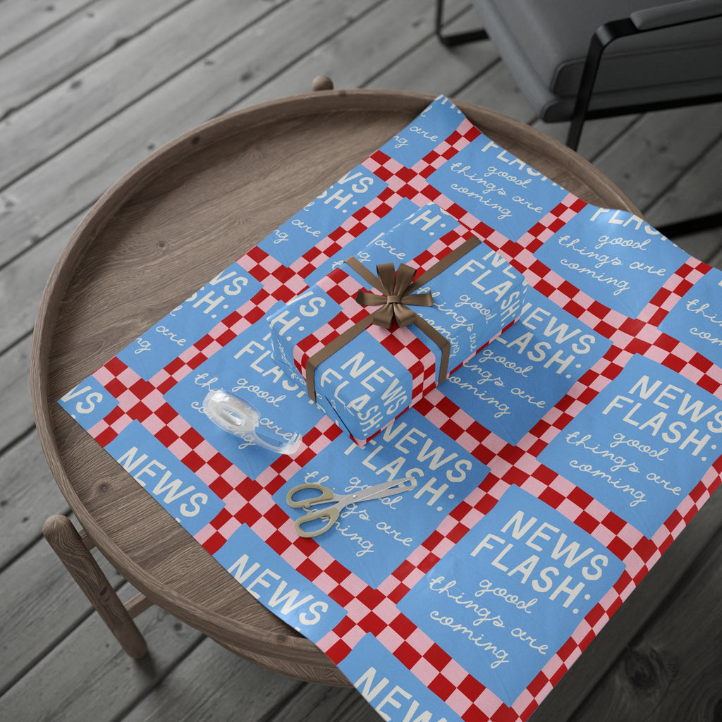 News Flash Wrapping Paper