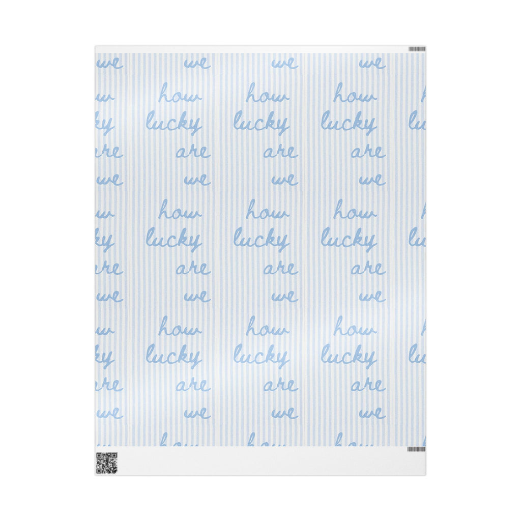 Lucky (Blue) Wrapping Paper